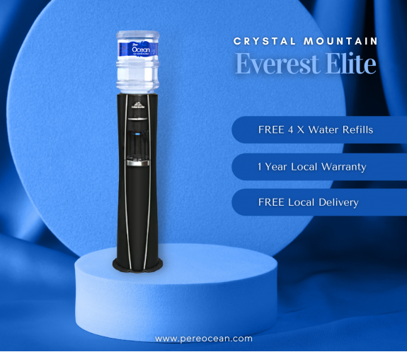 Pere Ocean Crystal Mountain Everest Elite Hot And Cold Floor Stand Bottled Water Dispenser Natural Mineral Water Distilled Water