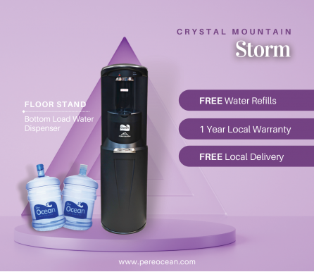 Water Dispenser Floor Stand (Hot & Cold) - Crystal Mountain Storm