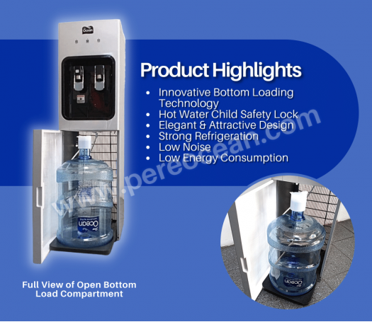 Pere Ocean Black Diamond Hot And Cold Bottom Load Bottled Water Dispenser