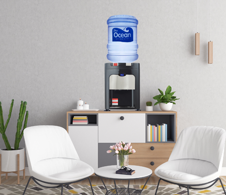 Pere Ocean VIVA Black Hot and Cold Table Top Bottled Water Dispenser for Office and Home in Singapore