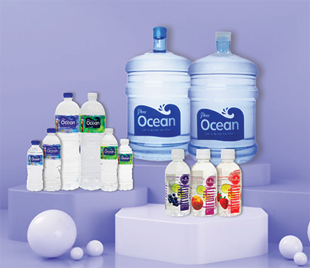 Pere Ocean Customized Bottled Water Labels Gallon Bottled Water Natural Mineral Water, Pure Distilled Drinking Water, Isotonic Sports Drink, Vitaminised Drink and Sparkling Water