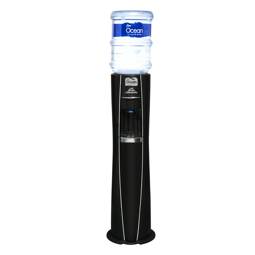 Front View of Pere Ocean Crystal Mountain Everest Elite Hot and Cold Floor Stand Bottled Water Dispenser