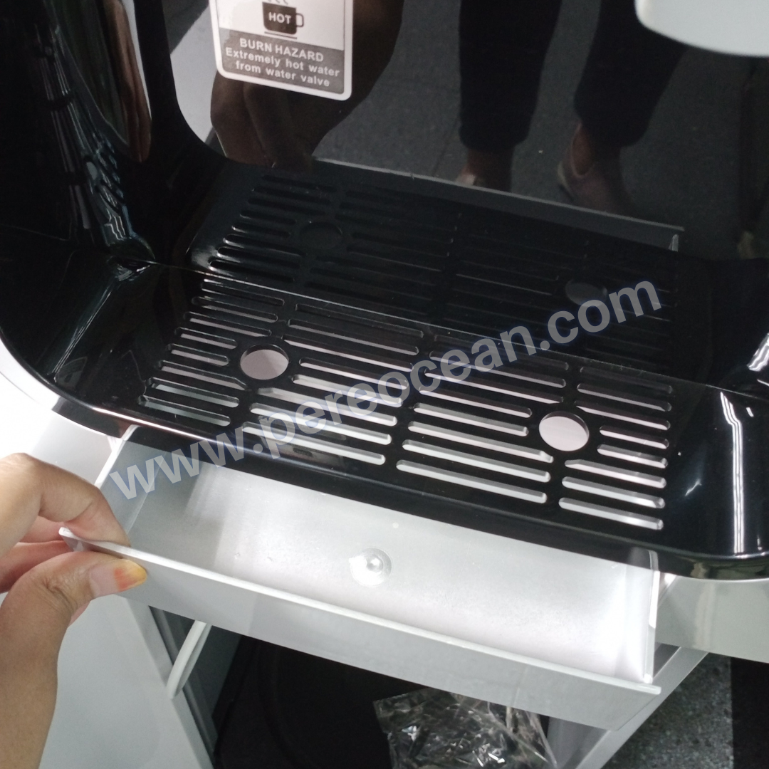 Removable Drip Tray of Pere Ocean Black Diamond Hot and Cold Bottom Load Floor Standing Bottled Water Dispenser Singapore